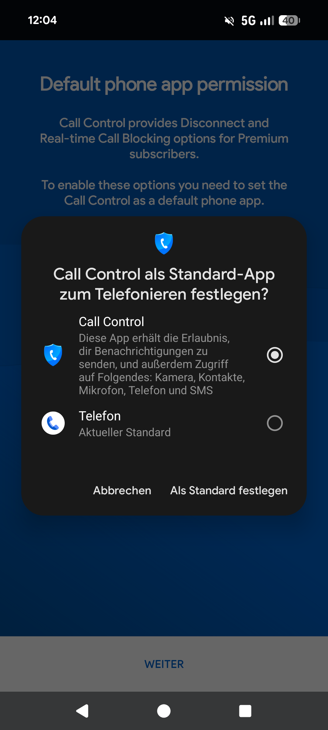 Call Control Test 2026 - einrichten als Standard-App zum Telefonieren festlegen