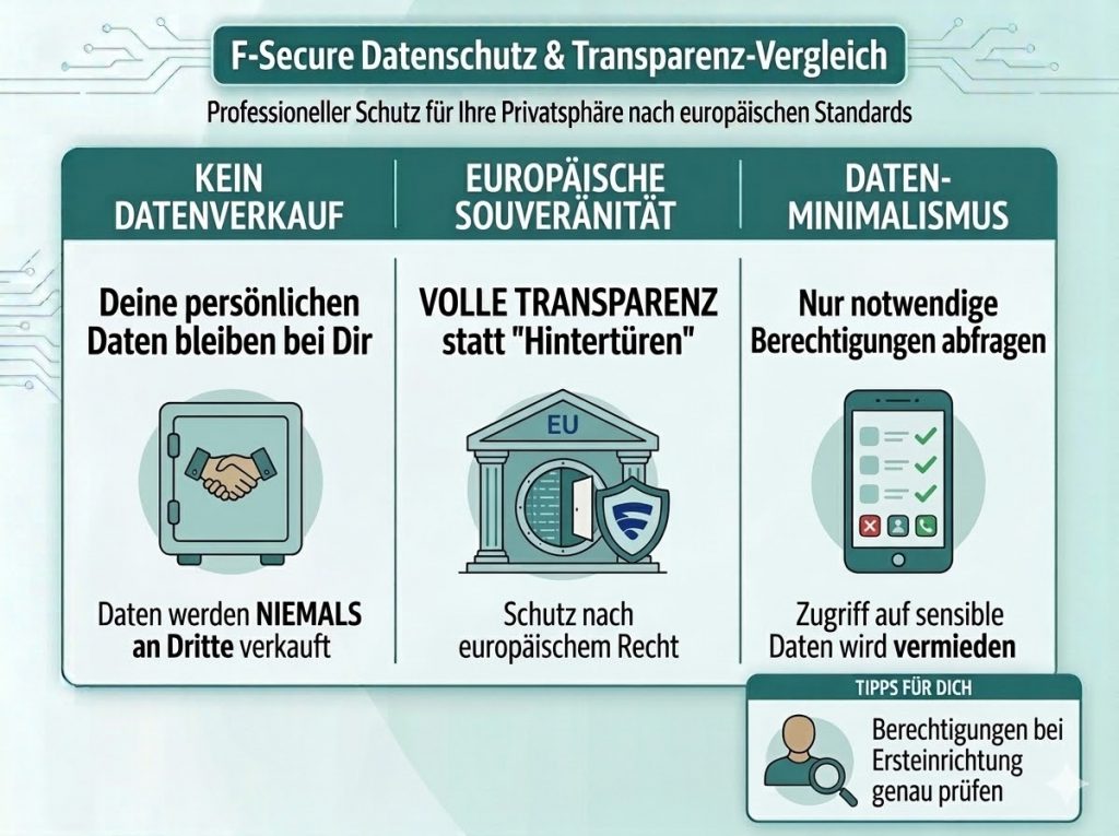 F-Seure Mobile Security Datenschutz Infografik