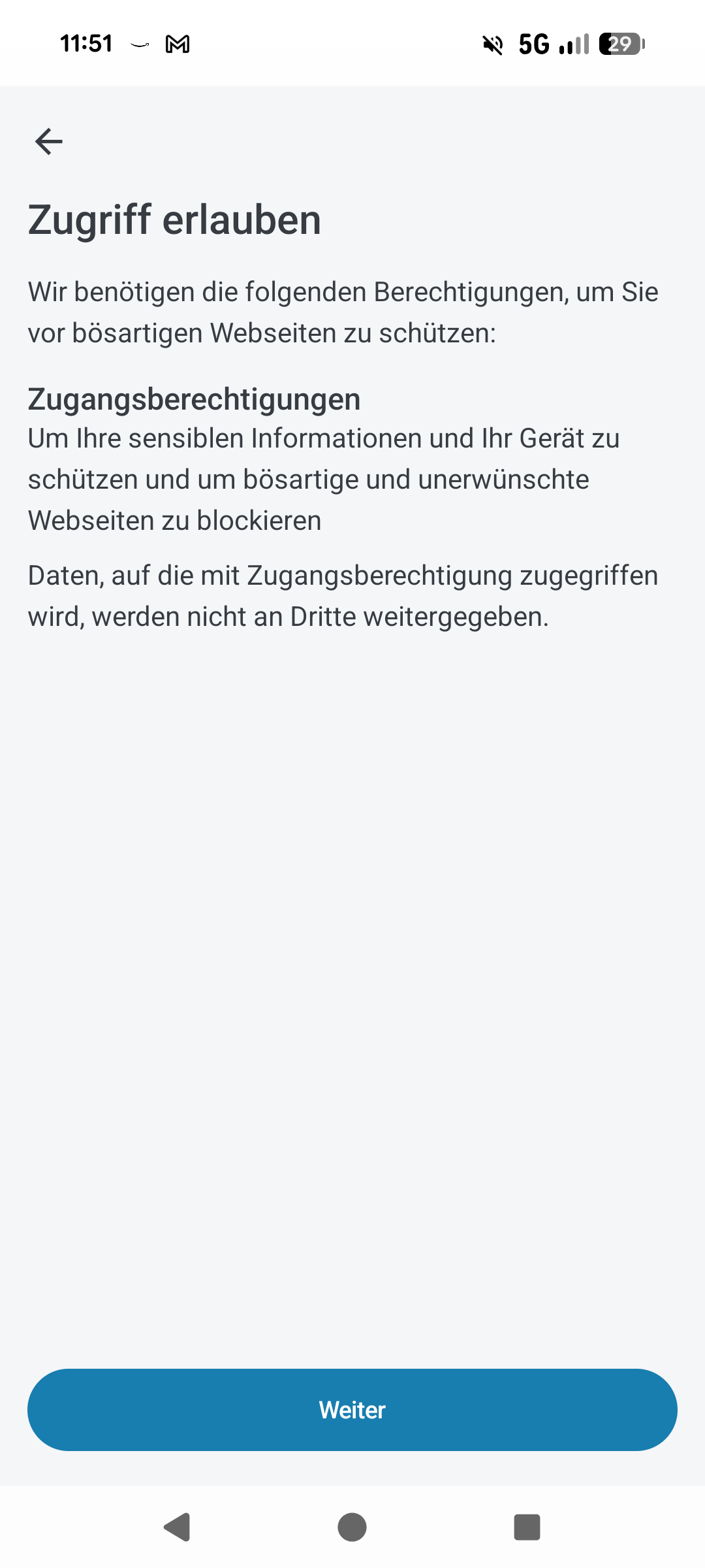 ESET Zugriffsberechtigungen für Phishing-Schutz erlauben