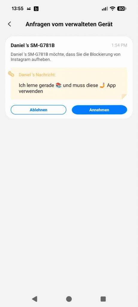 FamiSafe Test & Erfahrungen 2026: Mein ehrlicher Testsieger 26 FamiSafe Test & Erfahrungen 2026 - App Anfrage