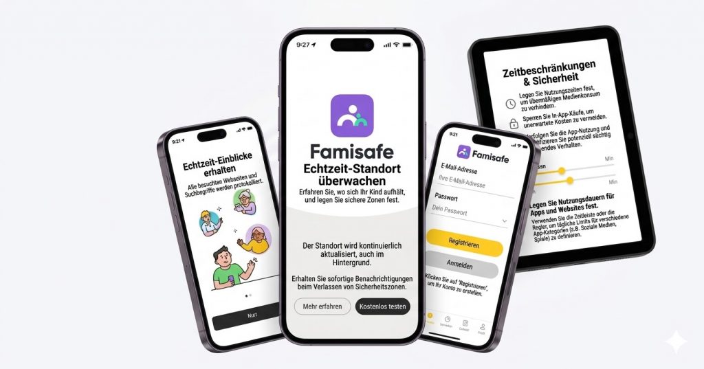 FamiSafe Test & Erfahrungen 2026 - Infografik Geräteverwaltung_v2
