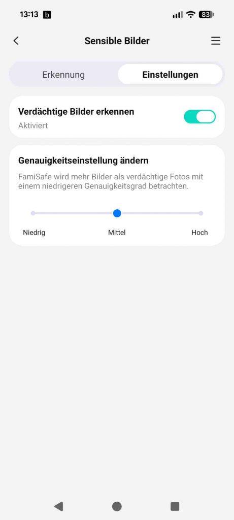 FamiSafe Test & Erfahrungen 2026: Mein ehrlicher Testsieger 16 FamiSafe Test & Erfahrungen 2026 - Sexting Sensibilität einstellen