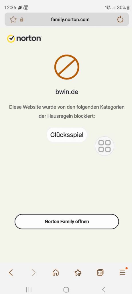 Norton Family Test 2026 - Webfilter Sperre Kinderhandy
