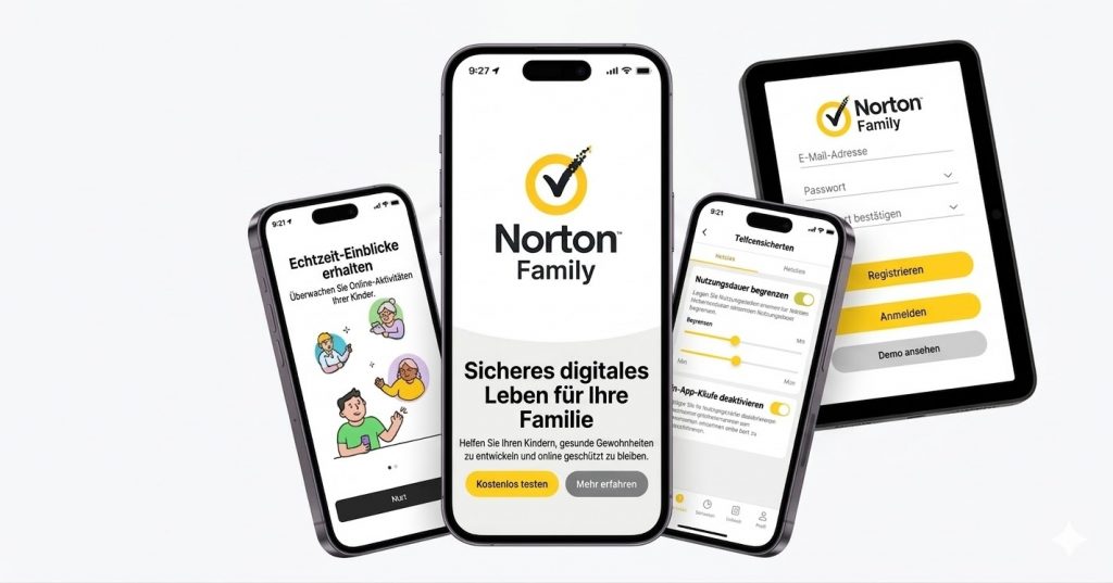 Norton Family Test & Erfahrungen 2026 - Infografik Geräteverwaltung