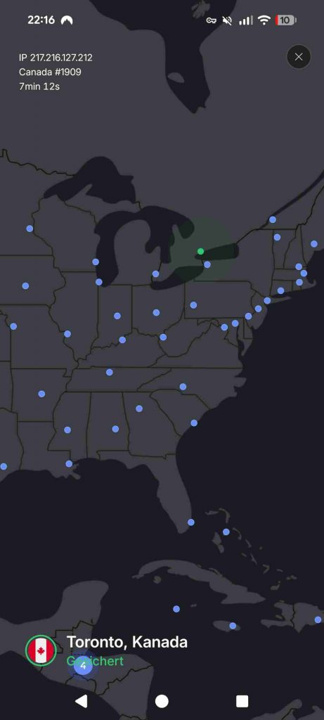 NordVPN App Test 2026 - Verbindungen Map Auswahl