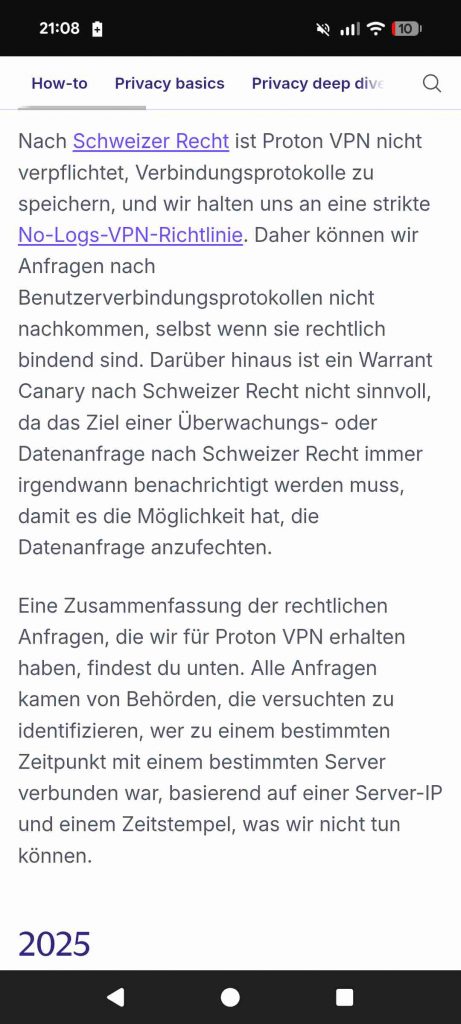 Proton Vpn Erfahrungen 2026 - Datenschutzerklärung No Log Richtlinie