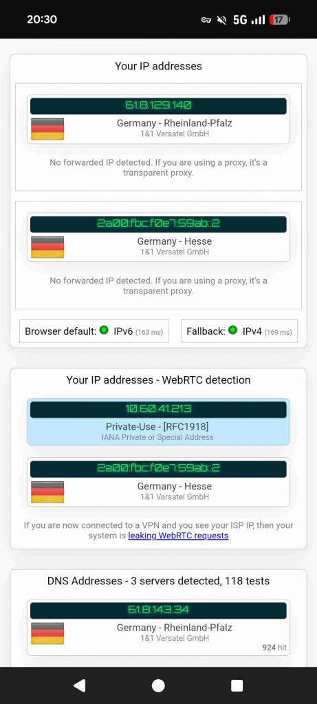 Proton Vpn Plus Test 2026 - Leakage Test Webrtc 2