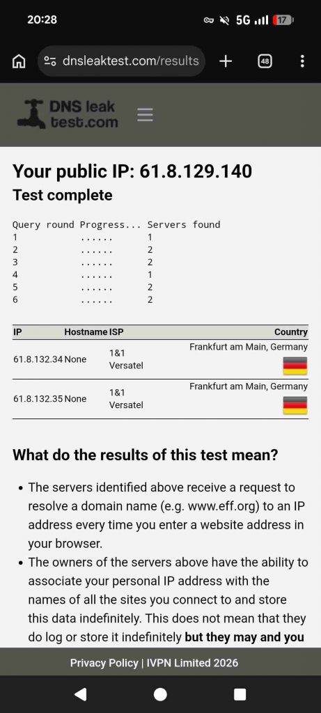 Proton Vpn Plus Test 2026 - Leakage Test Dnsleaktest