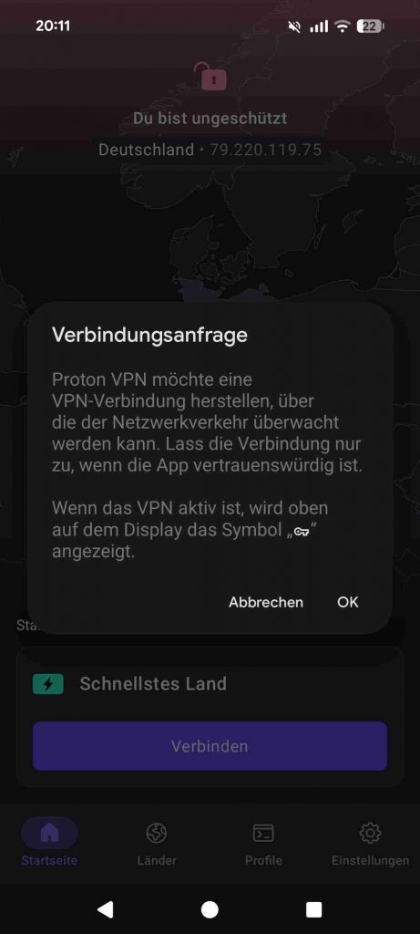 Proton Vpn Plus Test 2026 - Verbindungsanfrage