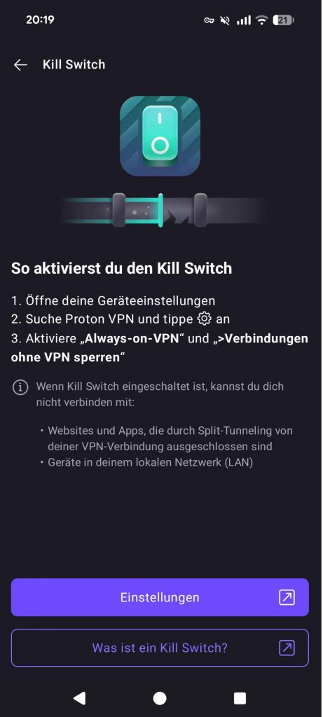 Proton Vpn Test Handy 2026 - Kill Switch